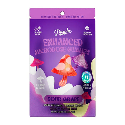 Purple Mushroom Enhanced Microdose Gummies