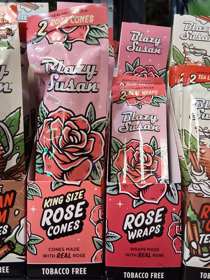 Blazy Susan King Size Tea Leaf Cones - 2 Pack Natural Wraps