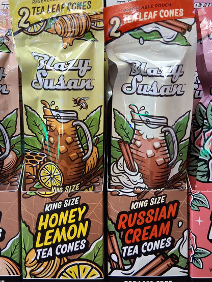Blazy Susan King Size Tea Leaf Cones - 2 Pack Natural Wraps