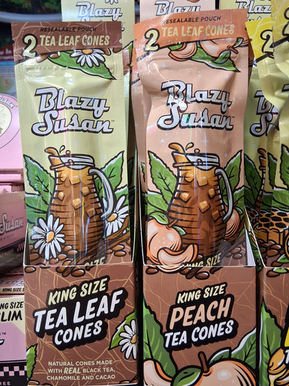 Blazy Susan King Size Tea Leaf Cones - 2 Pack Natural Wraps