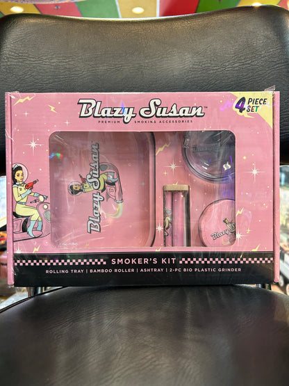Blazy Susan Themed Rolling Tray & Smoking Accessory Set