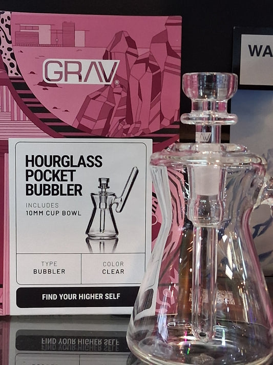 GRAV Hourglass Waterpipe - Designer Glass Bong