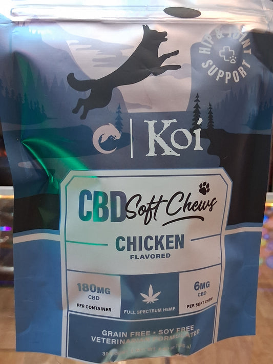 Koi CBD Soft Chews for Pets - Chicken Flavor 180mg (30ct)